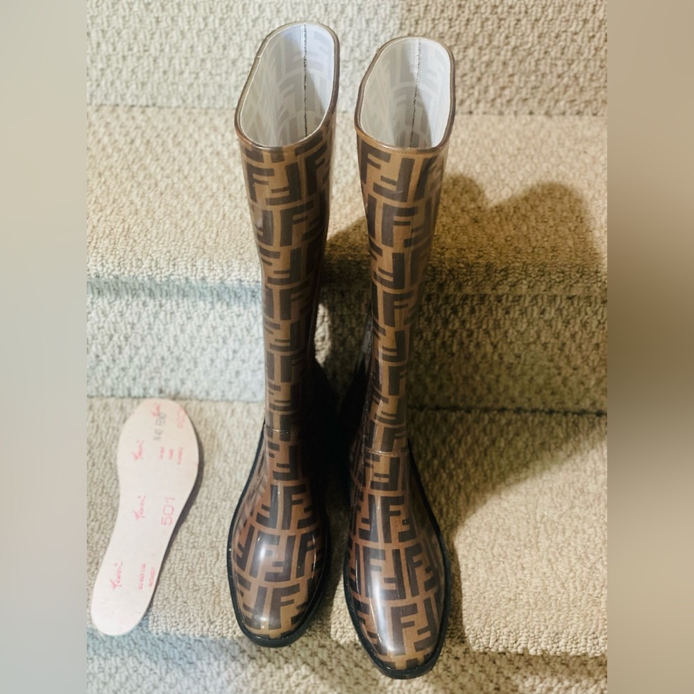 Authentic Fendi Rain Boots.